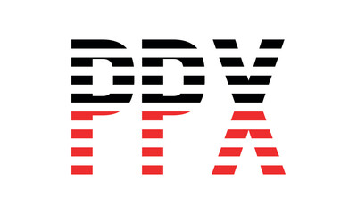 PPX three initial letter iconic line negative space minimal logo design vector template. monogram, abstract, wordmark, business, typography, minimalist, brand, company, flat, modern, unique, simple