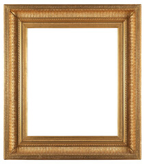 Antique picture frame on a transparent background, in PNG format.