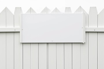 a blank real estate listing board against a pure white background