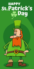 Saint Patrick Day design with Leprechaun