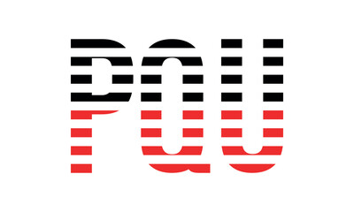 PQU three initial letter iconic line negative space minimal logo design vector template. monogram, abstract, wordmark, business, typography, minimalist, brand, company, flat, modern, unique, simple