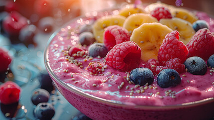 Make your morning routine exciting with a vitamin-packed smoothie bowl, featuring strawberries,...