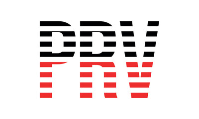 PRV three initial letter iconic line negative space minimal logo design vector template. monogram, abstract, wordmark, business, typography, minimalist, brand, company, flat, modern, unique, simple