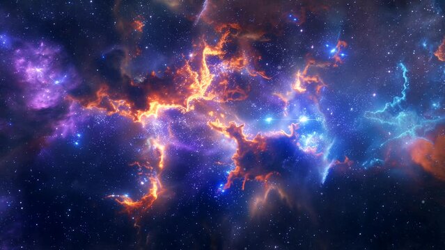 Colorful nebula in space. seamless looping 4k time-lapse animation background
