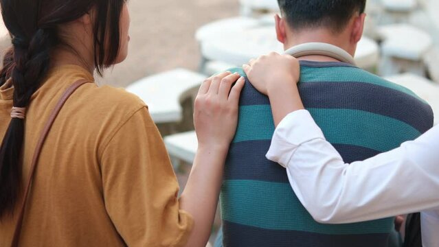 Empathy and Support: Friends Comforting a Despondent Individual