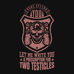 premium vector vintage gun template design with slogan for tshirt 