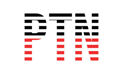 PTN three initial letter iconic line negative space minimal logo design vector template. monogram, abstract, wordmark, business, typography, minimalist, brand, company, flat, modern, unique, simple