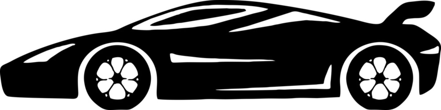 black sports car silhouette clip art preview