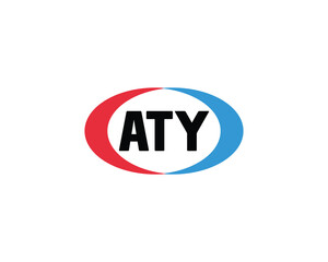 ATY logo design vector template