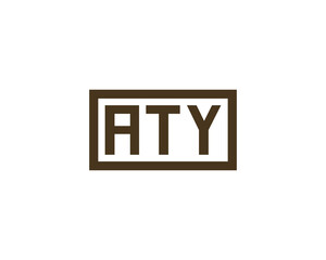 ATY logo design vector template