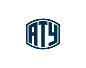 ATY logo design vector template