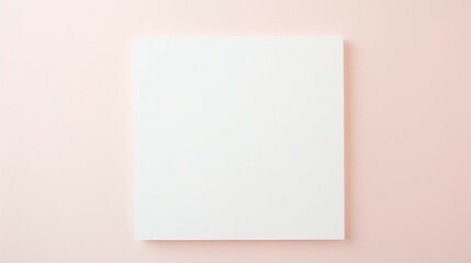 White Square Mounted on Pink Wall