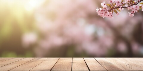 Blurry Background Wooden Table Top