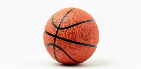 Fototapeta premium Standout basketball with a bright and textured surface, creating a lively visual experience