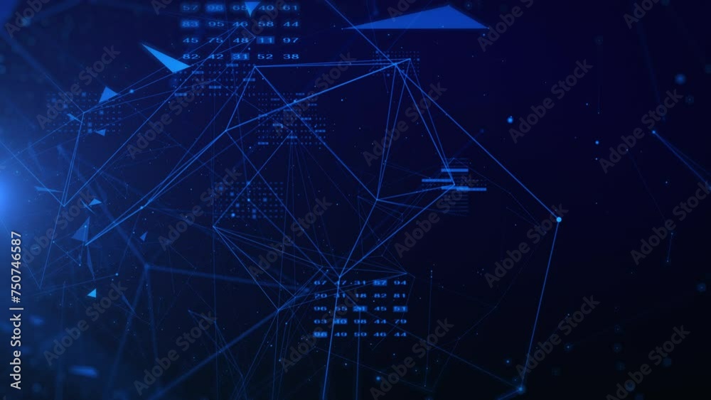 Poster Technology UI Information Graphic Communication Data on HUD Interface System Report 4K Motion. 