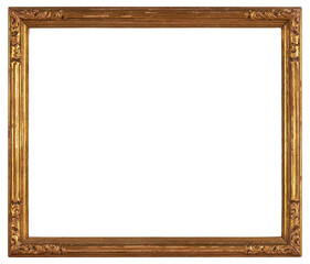 Antique picture frame on a transparent background, in PNG format.