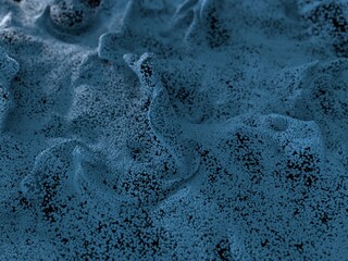 Abstract 3d blue particles on dark background