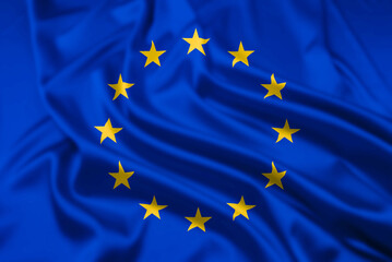 The European Union Flag Rippled