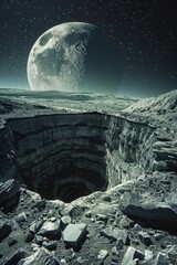 Fototapeta premium State-of-the-Art Quantum Computing on the Moon: Crater-Based Facility for Universe Simulation and Problem Solving