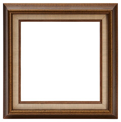 Lacquered wood picture frame in PNG format on a transparent background.