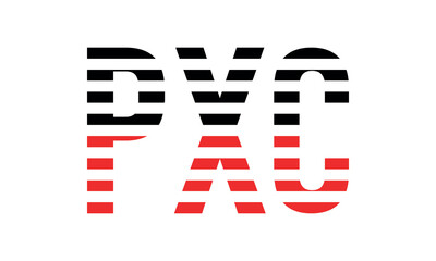PXC three initial letter iconic line negative space minimal logo design vector template. monogram, abstract, wordmark, business, typography, minimalist, brand, company, flat, modern, unique, simple