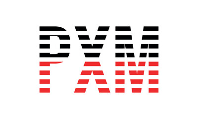 PXM three initial letter iconic line negative space minimal logo design vector template. monogram, abstract, wordmark, business, typography, minimalist, brand, company, flat, modern, unique, simple