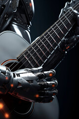 Robot Playing Guitar. AI music concept. AI generated - 750751147