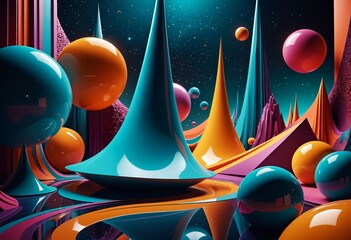  abstract 3D shapes