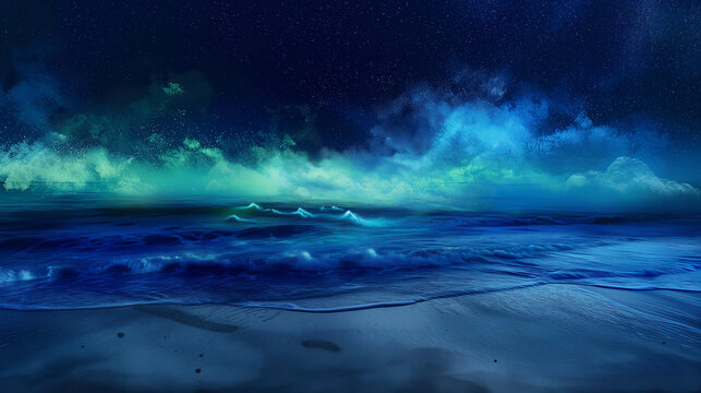 A picture of the sea painted with watercolors.