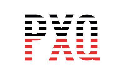 PXQ three initial letter iconic line negative space minimal logo design vector template. monogram, abstract, wordmark, business, typography, minimalist, brand, company, flat, modern, unique, simple