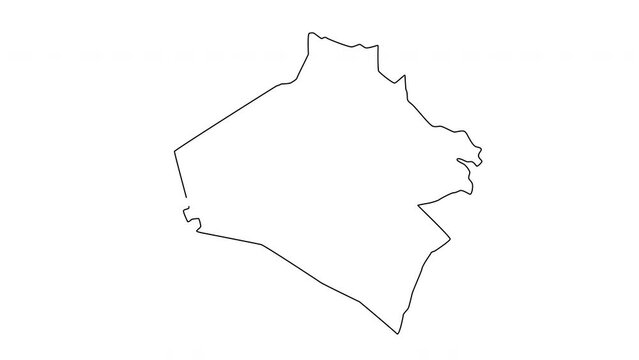 animated sketch map of Ramadi in Iraq