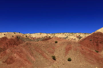 View on a mountain in the High Atlas which is a mountain range in central Morocco, North Africa, the highest part of the Atlas Mountains