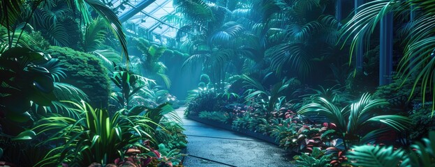Lush Cybernetic Garden: Integrating Technology for Life Support in Space Living Quarters