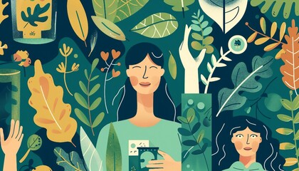 Ethical and Sustainable Marketing Practices, ethical and sustainable marketing practices with an image showing brands promoting environmental, AI