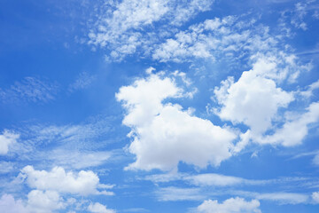 Naklejka na ściany i meble beautiful blue sky and cloud in sunny day