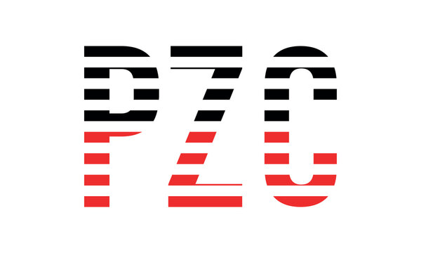 PZC three initial letter iconic line negative space minimal logo design vector template. monogram, abstract, wordmark, business, typography, minimalist, brand, company, flat, modern, unique, simple