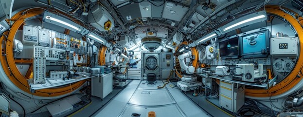 Zero-G Robotics Maintenance Hub: Engineers and Robots Collaborate on Orbital Station