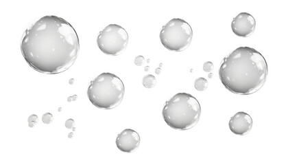 foam bubbles isolated on transparent background cutout