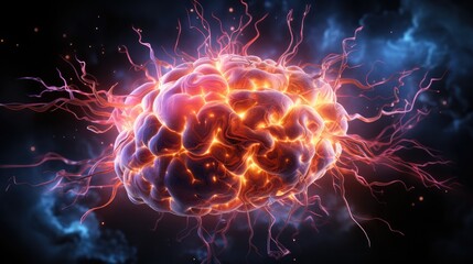 epilepsy brain illustration.