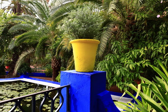 The Majorelle Garden  is a one-hectare botanical garden and artist's landscape garden in Marrakech, Morocco.