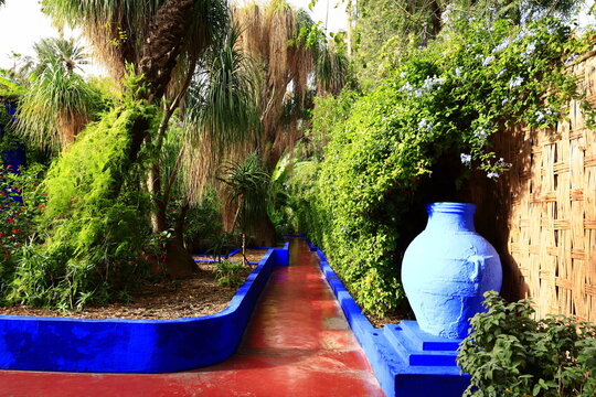 The Majorelle Garden  is a one-hectare botanical garden and artist's landscape garden in Marrakech, Morocco.
