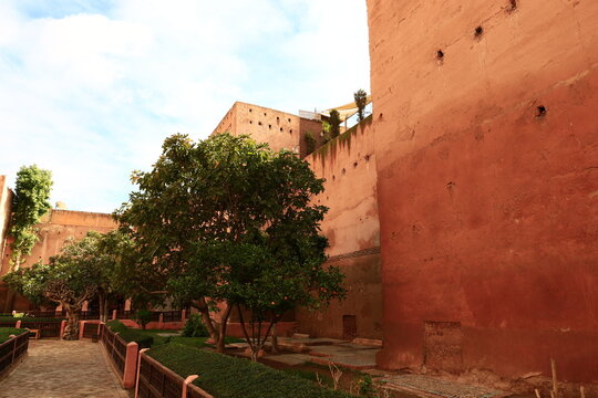 The Saadian Tombs are a historic royal necropolis in Marrakesh, Morocco, located on the south side of the Kasbah Mosque