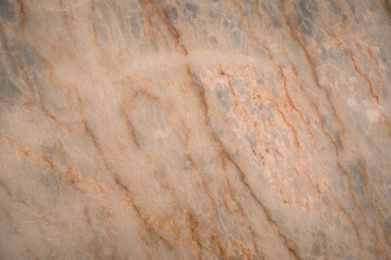 Detailed extreme closeup surface of decorative white orange marble