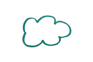green pencil strokes isolated on transparent background