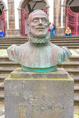 bust in honor of Luis Vaz de Camões, Ponta Delgada-São Miguel-Açores-Portugal.3-3-2024