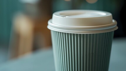 Coffee cup in coffee shop, shallow depth of focus, Generative AI illustrations.