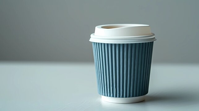 Coffee paper cup on a white background, Generative AI illustrations.
