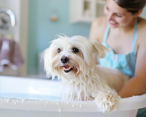 Mobile pet grooming service, convenience and care