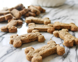 Fototapeta premium Organic pet treats baking, homemade and healthy