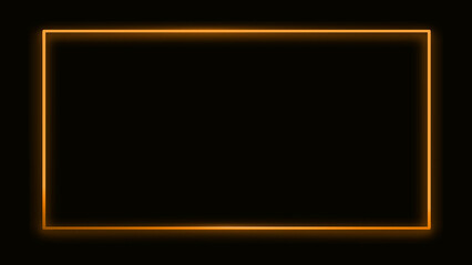 Orange neon boarder for website banner and has space for writing, Orange Neon lines digital background, Orange Neon social media banner, Orange Neon boarder website banner - obrazy, fototapety, plakaty